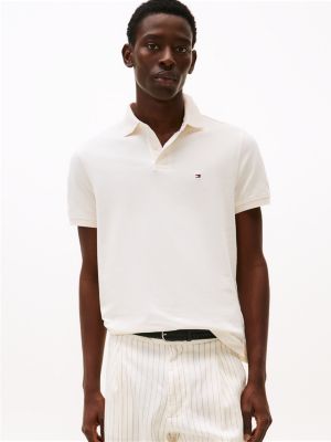 white regular fit polo uit de 1985 collection voor heren - tommy hilfiger