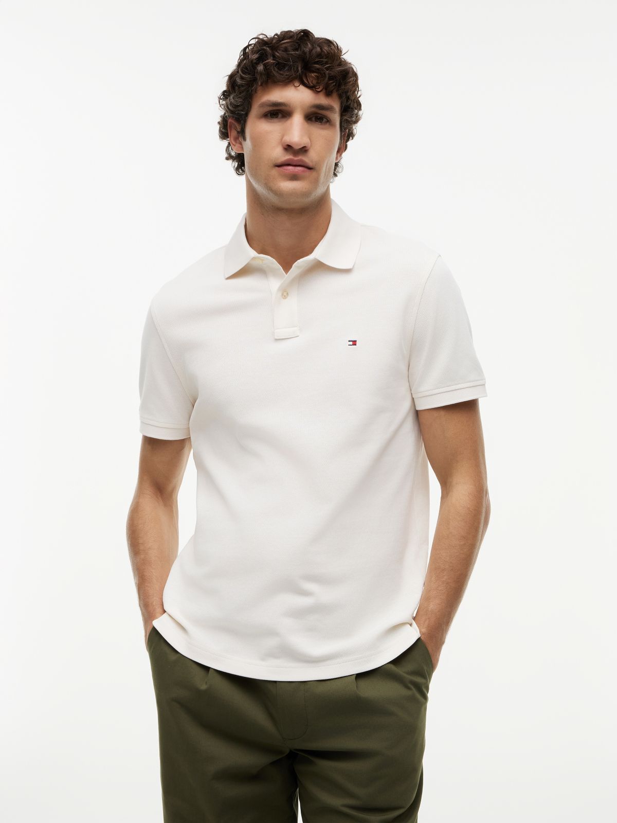 1985 Regular Fit Pique Polo Shirt — Beige