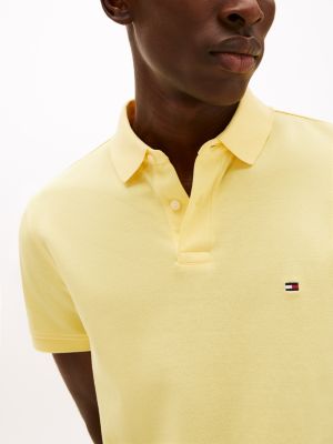 yellow 1985 collection regular fit polo shirt for men tommy hilfiger