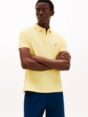 geel regular fit polo uit de 1985 collection voor heren - tommy hilfiger