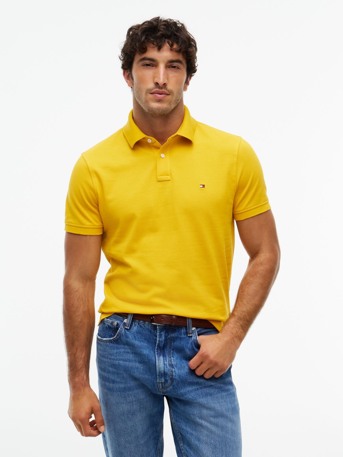 1985 Regular Fit Pique Polo Shirt — Yellow