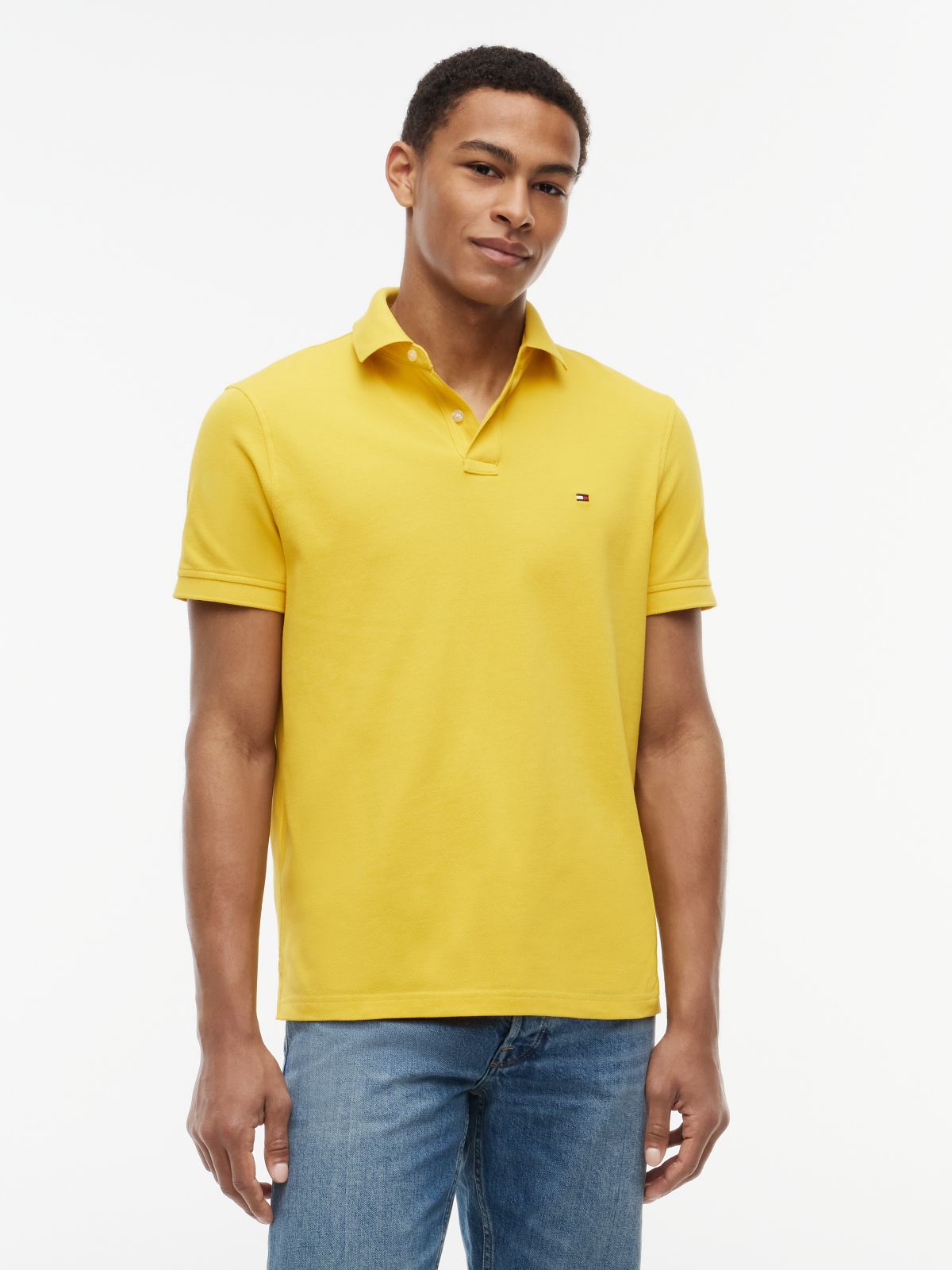 1985 Regular Fit Pique Polo Shirt — Yellow