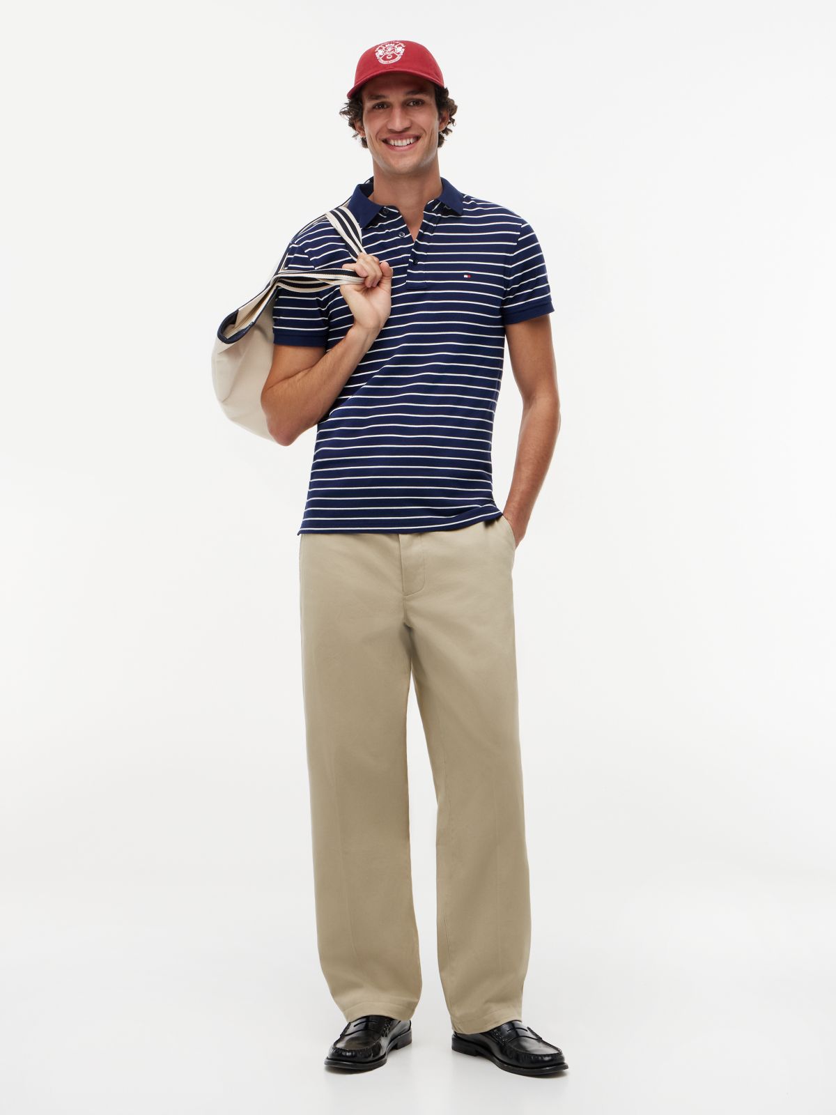 1985 Slim Fit Pique Polo Shirt — Blue