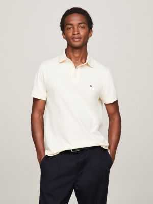 TH Monogram Regular Fit Poloshirt | Beige | Tommy Hilfiger | Poloshirts