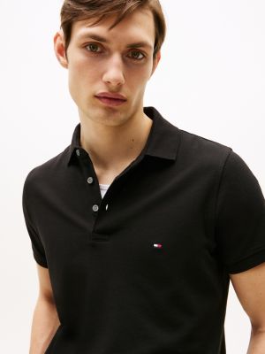 schwarz 1985 collection slim fit poloshirt für herren - tommy hilfiger