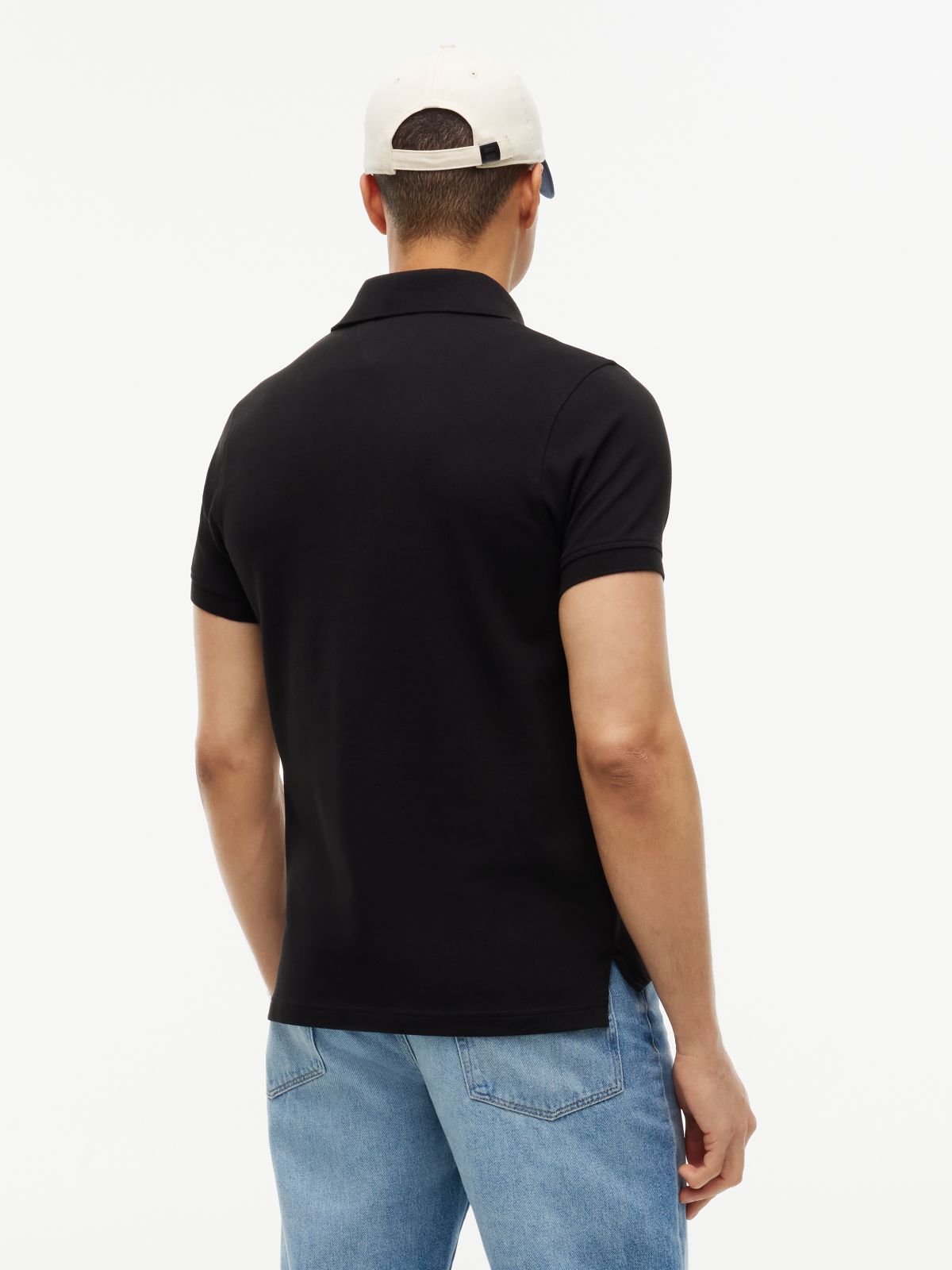 1985 Slim Fit Pique Polo Shirt — Black