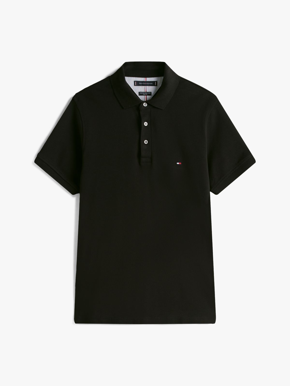 1985 Slim Fit Pique Polo Shirt — Black