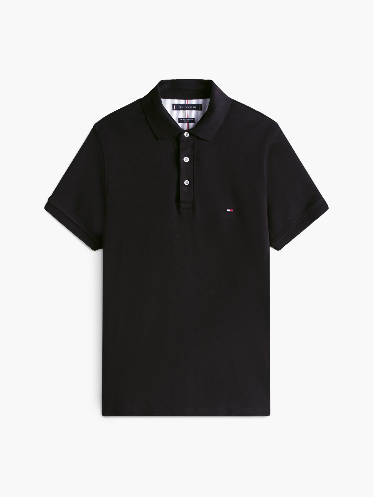 1985 Slim Fit Pique Polo Shirt — Black