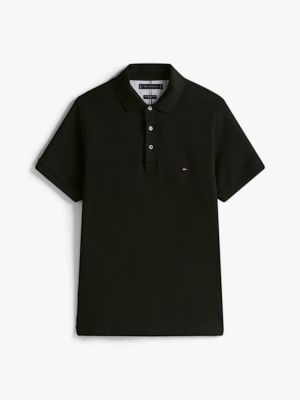 schwarz 1985 collection slim fit poloshirt für herren - tommy hilfiger