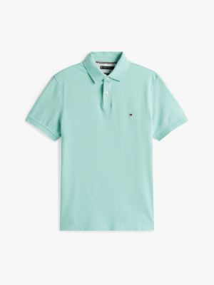 polo 1985 collection de corte slim azul de hombres tommy hilfiger