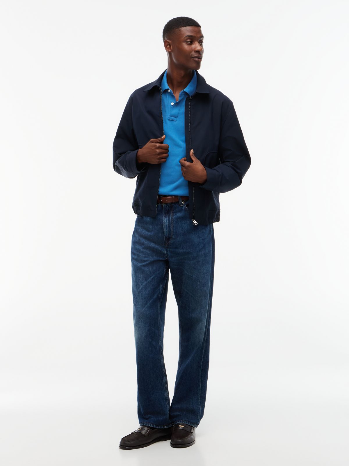 1985 Slim Fit Pique Polo Shirt — Blue