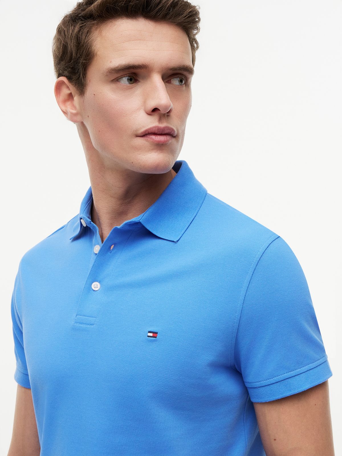 1985 Slim Fit Pique Polo Shirt — Blue