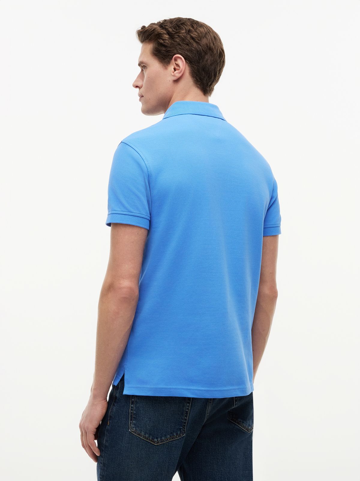1985 Slim Fit Pique Polo Shirt — Blue