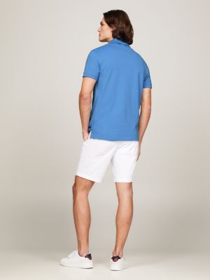 blauw slim fit polo uit de 1985 collection voor heren - tommy hilfiger