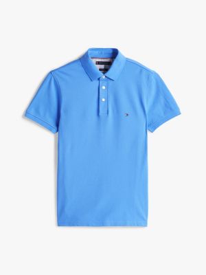 blauw slim fit polo uit de 1985 collection voor heren - tommy hilfiger