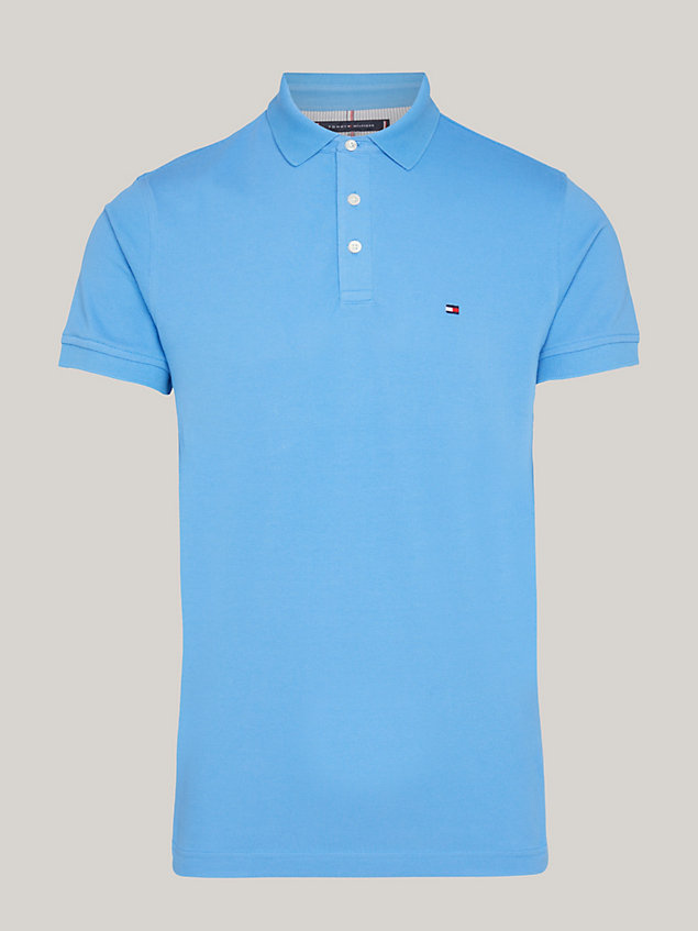 blue koszulka polo o wąskim kroju 1985 collection dla mężczyźni - tommy hilfiger