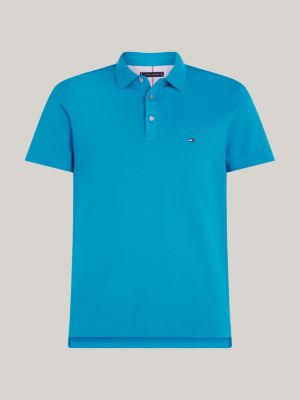 blauw 1985 collection sllim fit polo voor heren - tommy hilfiger