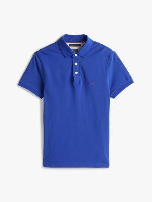 polo ajusté 1985 collection bleu pour hommes tommy hilfiger