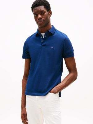 blue slim fit polo uit de 1985 collection voor heren - tommy hilfiger