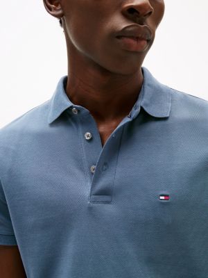 blauw 1985 collection sllim fit polo voor heren - tommy hilfiger