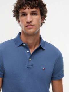 1985 Slim Fit Pique Polo Shirt — Blue 3