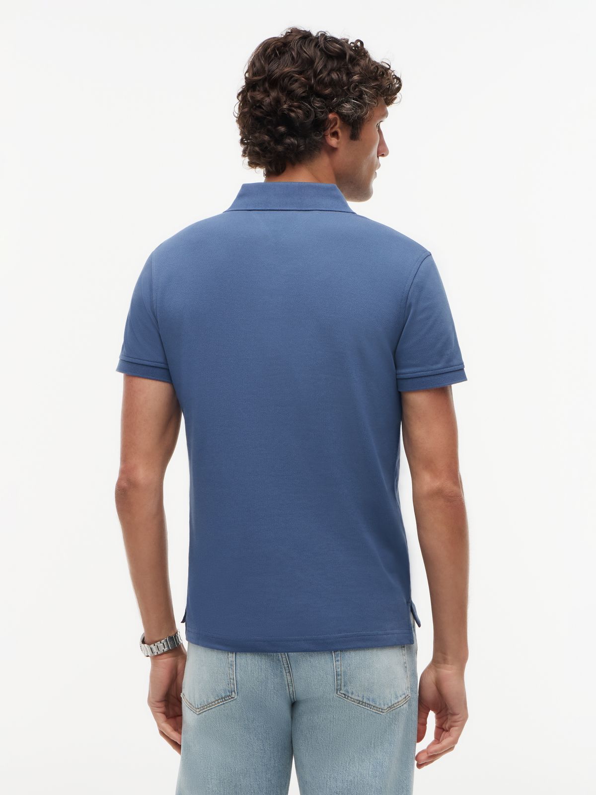 1985 Slim Fit Pique Polo Shirt — Blue