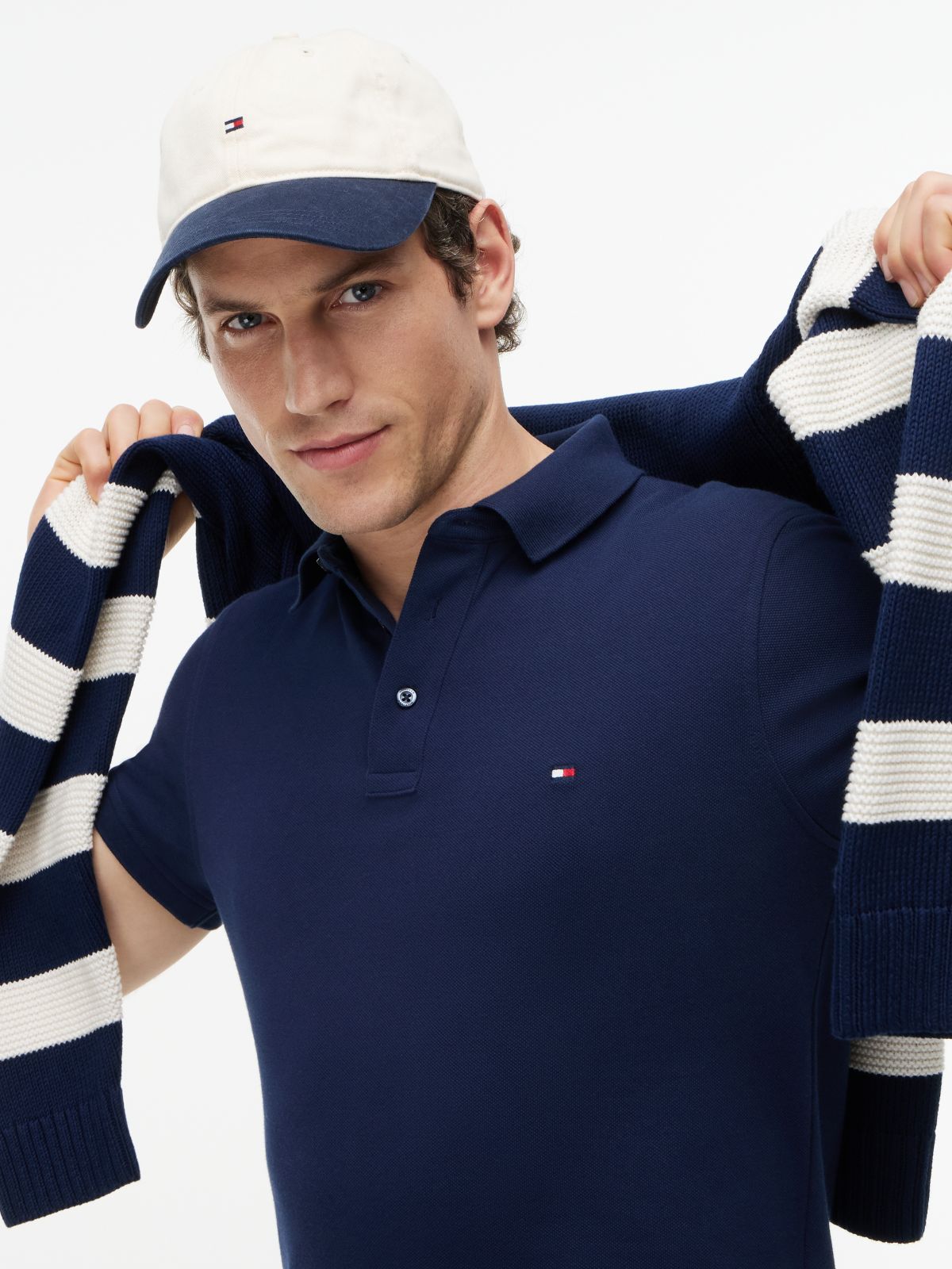 1985 Slim Fit Pique Polo Shirt — Blue