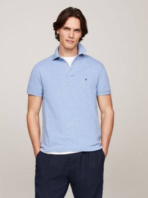 polo 1985 collection de corte slim blue de hombres tommy hilfiger