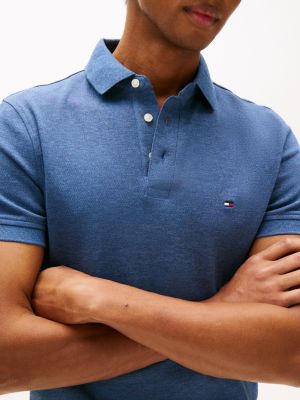 polo ajusté 1985 collection bleu pour hommes tommy hilfiger