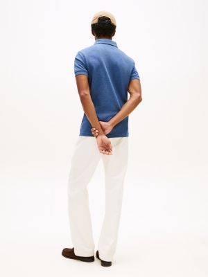 blue 1985 slim fit polo shirt for men tommy hilfiger