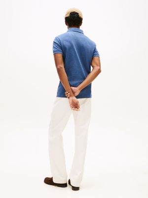 polo ajusté 1985 collection bleu pour hommes tommy hilfiger