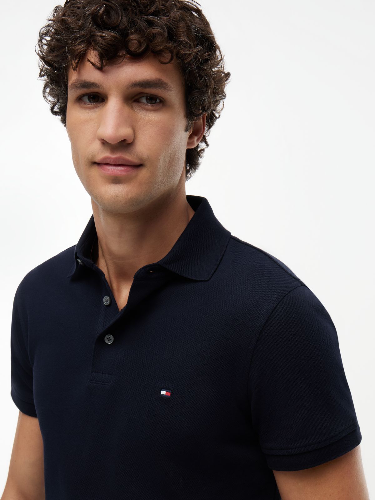 1985 Slim Fit Pique Polo Shirt — Blue