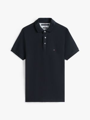 blue 1985 slim fit pique polo shirt for men tommy hilfiger