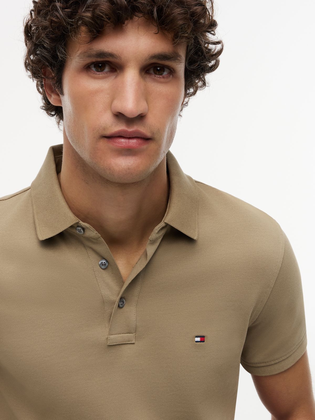 1985 Slim Fit Pique Polo Shirt — Brown