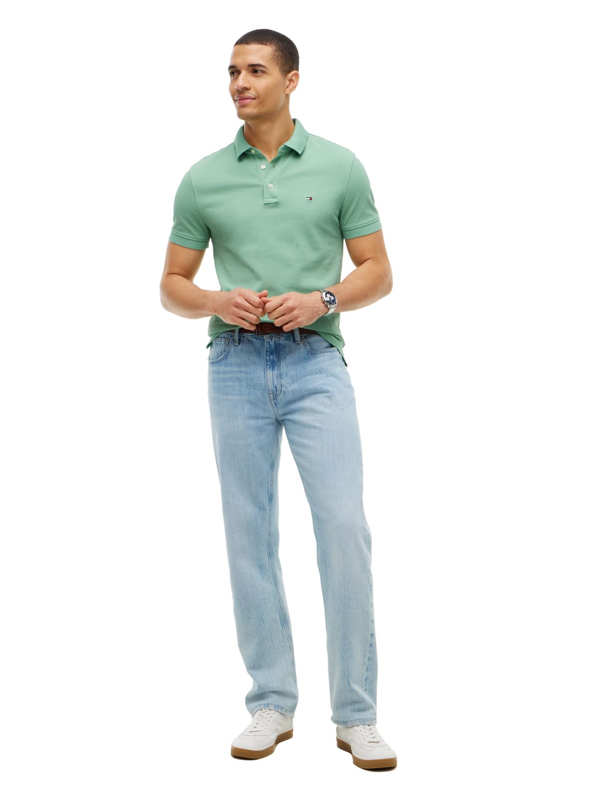 1985 Slim Fit Pique Polo Shirt — Green