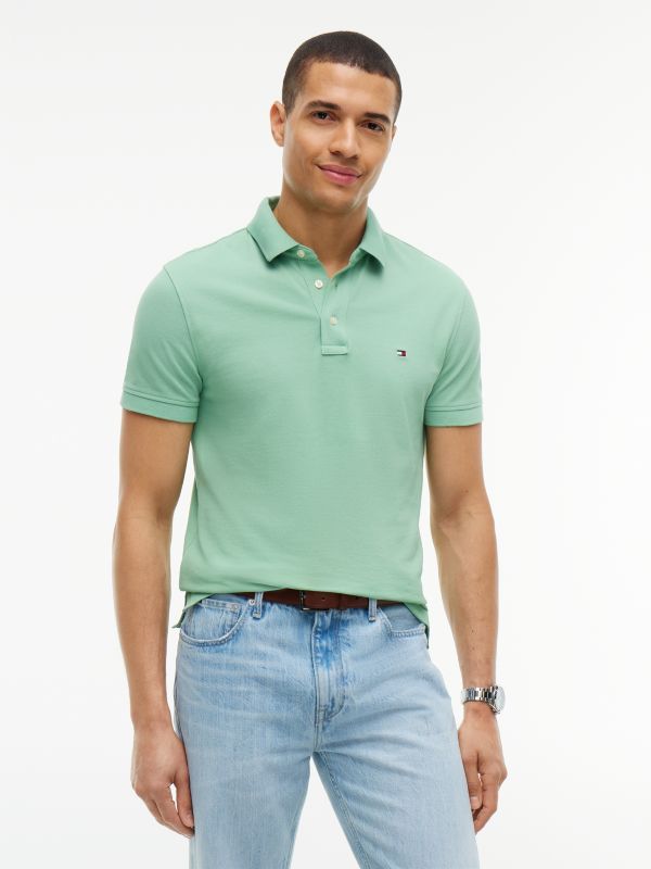 1985 Slim Fit Pique Polo Shirt — Green