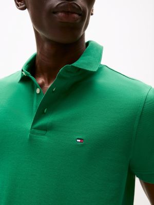 grün 1985 collection slim fit poloshirt für herren - tommy hilfiger