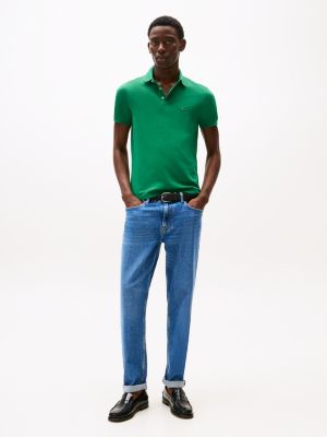 polo 1985 collection slim fit verde da uomini tommy hilfiger