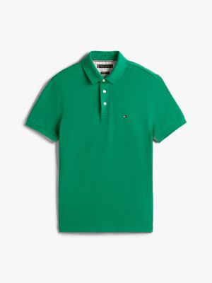 grün 1985 collection slim fit poloshirt für herren - tommy hilfiger