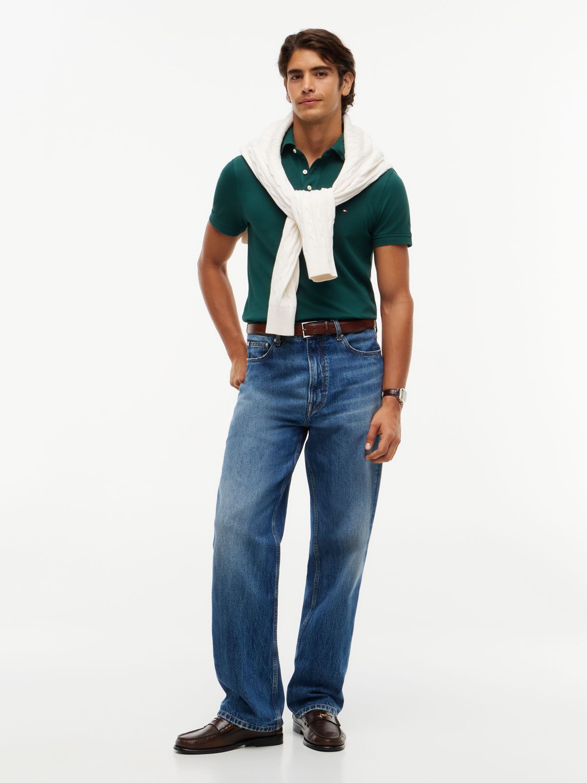 1985 Slim Fit Pique Polo Shirt — Green