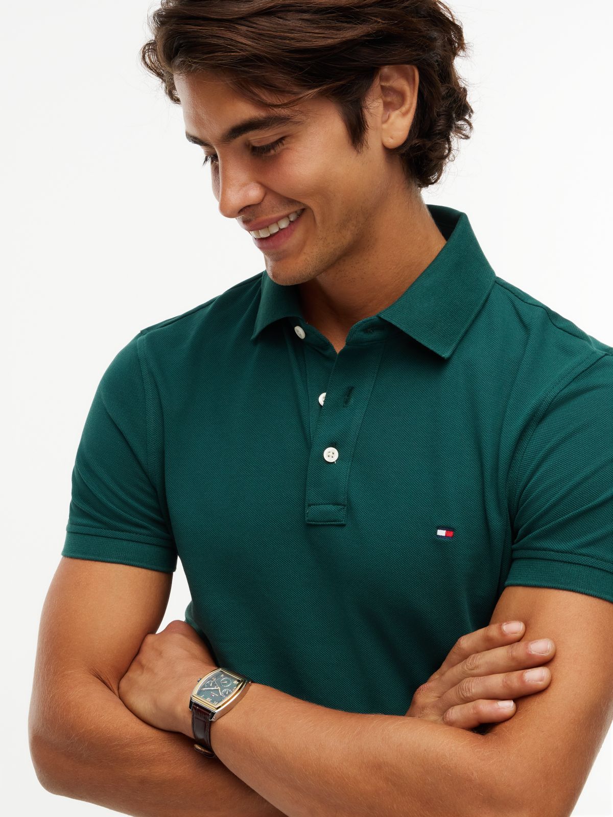 1985 Slim Fit Pique Polo Shirt — Green
