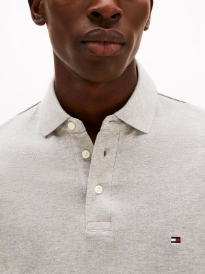 grey 1985 slim fit polo shirt for men tommy hilfiger