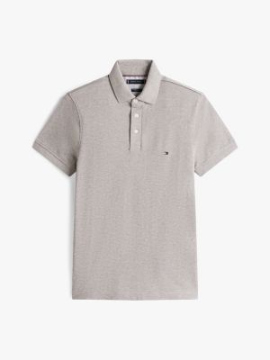grey 1985 slim fit polo shirt for men tommy hilfiger