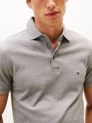 grey 1985 slim fit polo shirt for men tommy hilfiger