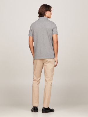 polo de corte slim 1985 collection gris de hombres tommy hilfiger