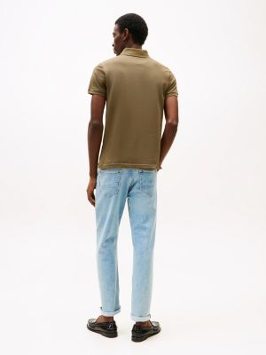 khaki 1985 slim fit polo shirt for men tommy hilfiger