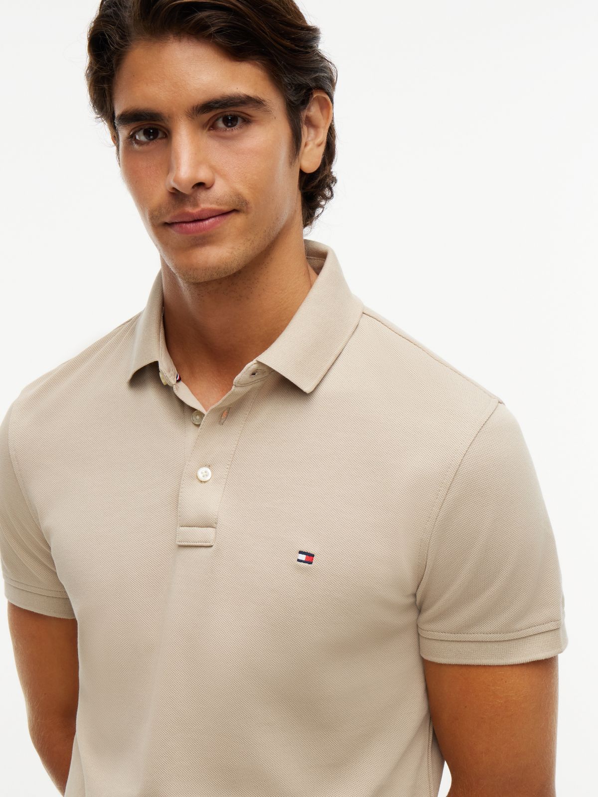 1985 Slim Fit Pique Polo Shirt — Khaki