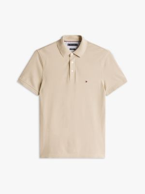 khaki 1985 slim fit polo shirt for men tommy hilfiger