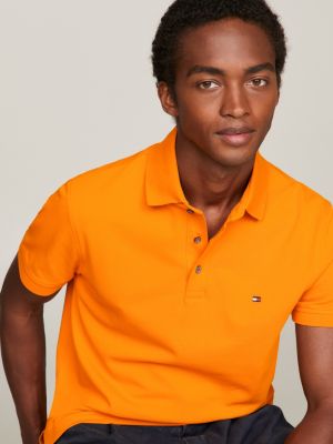 1985 Collection Flag Embroidery Slim Polo Orange Tommy Hilfiger