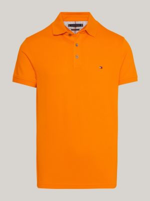 Orange tommy on sale hilfiger polo